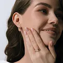 Серьги из красного золота с фианитами