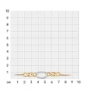 Браслет из красного золота с фианитами