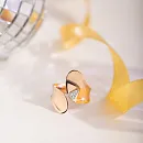 Кольцо из красного золота с фианитами