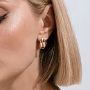 Серьги из красного золота с фианитами