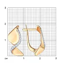 Серьги из красного золота с фианитами