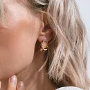 Серьги из красного золота с фианитами