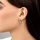 Серьги из красного золота с swiss топазами