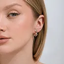 Серьги из красного золота с фианитами