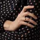 Кольцо из красного золота с фианитами