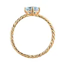 Кольцо из красного золота с топазом