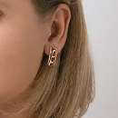 Серьги из красного золота с фианитами