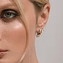 Серьги из красного золота с раухтопазами