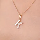 Подвеска из красного золота с фианитами