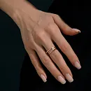 Кольцо из красного золота с фианитами