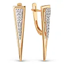 Серьги из красного золота с фианитами