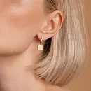 Серьги из красного золота с фианитами