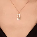 Подвеска из красного золота с фианитами