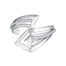 Кольцо из белого золота с бриллиантами