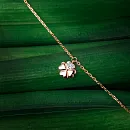 Браслет из красного золота с фианитами