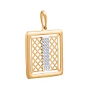 Подвеска из красного золота с фианитами