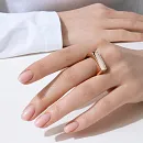 Кольцо из красного золота с фианитами