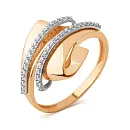 Кольцо из красного золота с фианитами