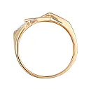 Кольцо из красного золота с фианитами