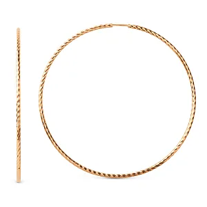 Серьги конго из красного золота