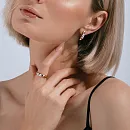 Кольцо из красного золота с фианитом