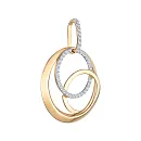 Подвеска из красного золота с фианитами