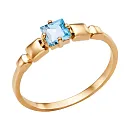 Кольцо из красного золота с топазом