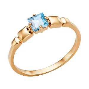 Кольцо из красного золота с топазом