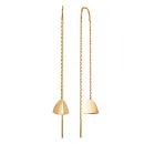 Серьги продевки из красного золота