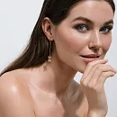 Серьги из красного золота с фианитами