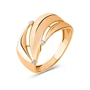 Кольцо из красного золота с фианитами