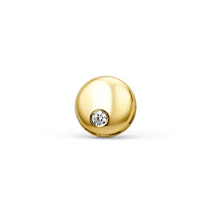 Подвеска из желтого золота с фианитом