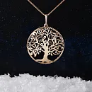 Подвеска из красного золота с фианитами