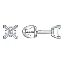 Серьги пусеты из белого золота с бриллиантами