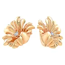 Серьги из красного золота с фианитами