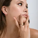 Кольцо из красного золота с фианитом