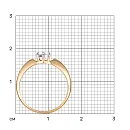 Кольцо из красного золота с бриллиантом