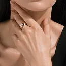 Кольцо из красного золота с фианитом