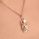 Подвеска из красного золота с фианитами