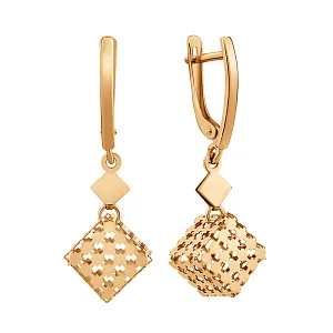 Серьги из красного золота