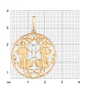 Подвеска из красного золота