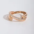 Кольцо из красного золота с фианитами