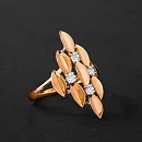 Кольцо из красного золота с фианитами