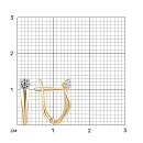 Серьги из красного золота с бриллиантами