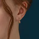 Серьги из красного золота с фианитами