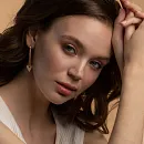 Серьги пусеты из красного золота