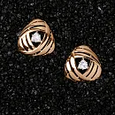 Серьги из красного золота с фианитами