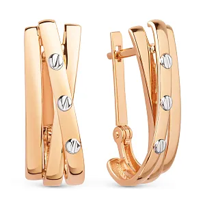 Серьги из красного золота