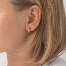 Серьги из красного золота с фианитами