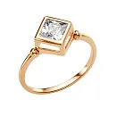 Кольцо из красного золота с фианитом